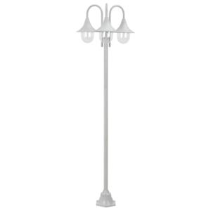 vidaXL Farolas de Jardín con 3 Luces Aluminio Blanca 220 cm…