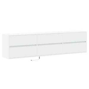 vidaXL Mueble de TV de Pared con LED Blanco 180x31x45 cm, M…