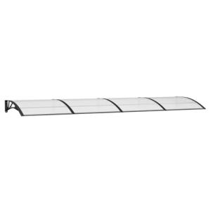 vidaXL Marquesina de Puerta policarbonato Negro 400x100 cm,…