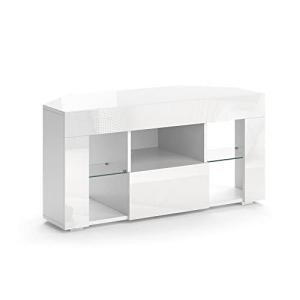 Vicco Mueble bajo para TV Denver, Blanco Alto Brillo, 100 x…