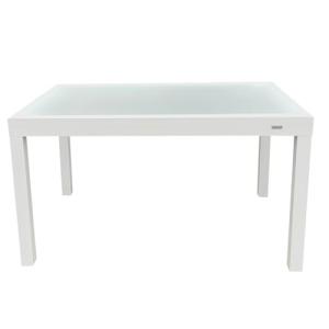 MOMMAHOME® Mesa Extensible Jardin Aluminio y Cristal Templa…