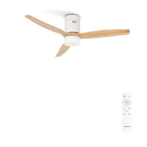 CREATE / WINDCALM/Ventilador de techo con luz blanco madera…