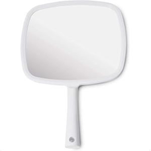 MIRRORVANA Espejo de mano con mango ergonómico, espejo de m…
