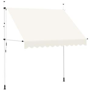 vidaXL Toldo Retráctil Operación Manual 250 cm Crema Techo…
