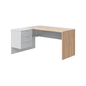 HOGAR24 ES Mesa despacho con cajonera, Reversible, Color Ro…