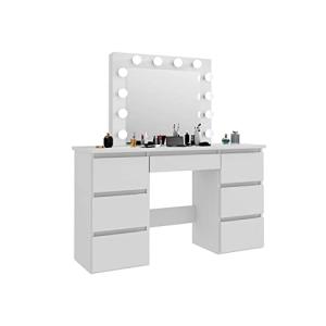Meblowa 1 tocador/mesa de maquillaje Beta 4 12 LED – blanco…