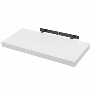 WOLTU Estantería Flotantes Blanco Baldas 25cm Estante para…