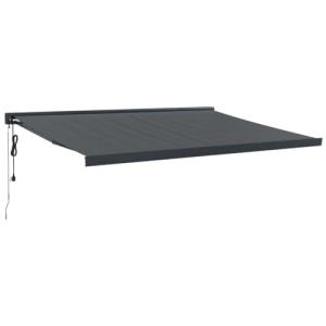 vidaXL Toldo retráctil Aluminio y Tela Gris Antracita 4,5x3…
