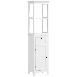 HOMCOM Columna de Baño Mueble de Baño con Cajón Puerta Esta…