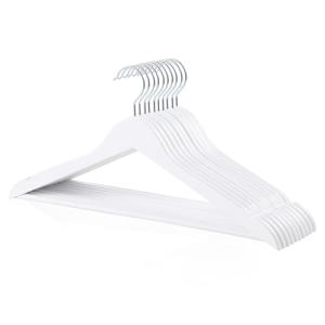 Amazon Basics Perchas de madera para prendas de traje, 10 u…