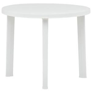 Larryhot - Mesa de jardín blanca de 89 cm de plástico, mesa…