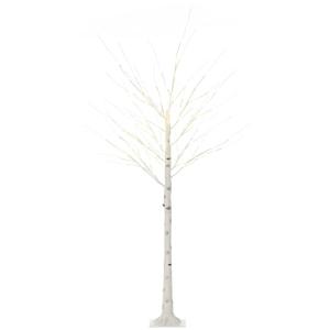 HOMCOM Árbol de Abedul Altura 180 cm con 96 Luces LED IP44…