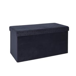 HOME DECO FACTORY Retro Azul Noche Asiento baúl Banco Plega…