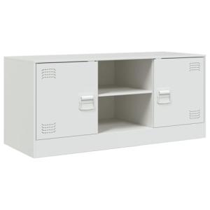 vidaXL Mueble para TV de Acero Blanco 99x39x44 cm, Soporte…