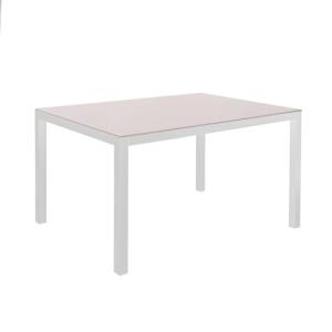 LOLAhome Mesa de Comedor para jardín Thais, Blanca de 150x9…