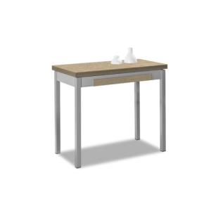 ASTIMESA Tipo Libro Mesa de Cocina, Metal, Roble Raw, 90x50…