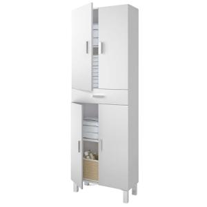 Habitdesign Columna de baño, Mueble de Lavabo, 4 Puertas y…