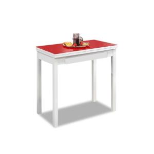 ASTIMESA MLBRO Mesa de Cocina, Metal, Rojo, 80x40cm