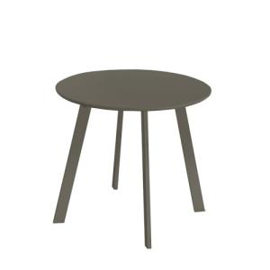 LOLAhome Mesa Auxiliar Marzia lacada Marrón Topo | Ø50x44 c…