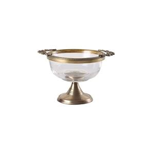 IUokLU Frutero pequeño de Lujo de Cristal con Pedestal de l…