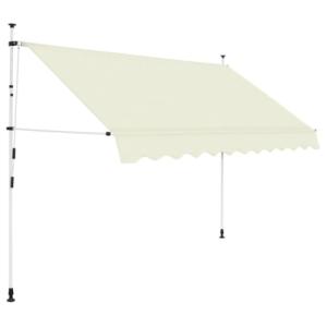 vidaXL Toldo Retráctil Operación Manual 250 cm Crema Techo…