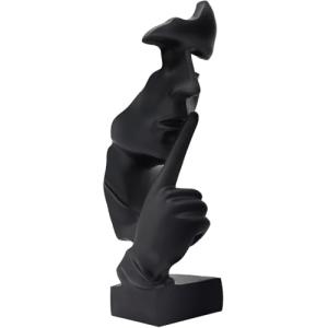 Escultura moderna decorativa, esculturas de resina, Silence…