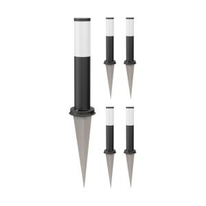 ledscom.de 5 unid. bolardo PORU negro con piqueta de tierra…