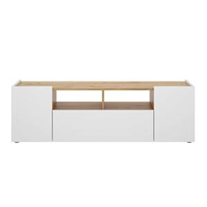 DEKIT GRUPO RIMOBEL ISOLA Mueble de TV bajo, Melamina, Blan…
