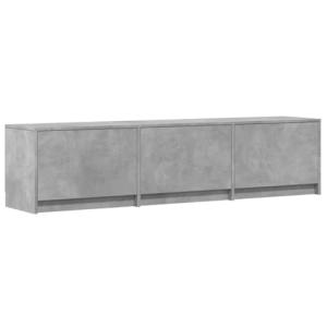 vidaXL Mueble de TV LED Madera ingeniería Gris hormigón 165…