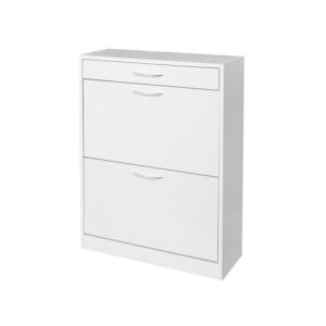 LOLAhome Zapatero Blanco de Madera de 1 cajón y 2 Puertas p…