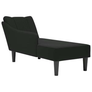 vidaXL Chaise Longue con reposabrazos Derecho Terciopelo Ne…