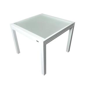 MOMMAHOME® Mesa Extensible Jardin Aluminio y Cristal Templa…