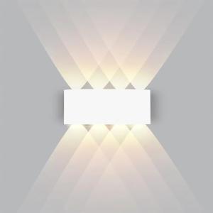 CHEVVY Aplique LED de Pared Interior/Exterior 8W Blanco Mod…