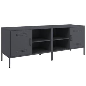 vidaXL Muebles de TV 2 Unidades Acero Gris Antracita 68x39x…