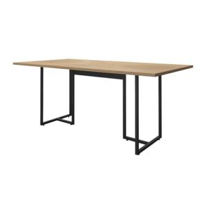 HABITMOBEL Mesa de Comedor Metal Negro, Tapa MDP Color Avel…