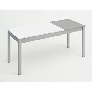 ASTIMESA Mesa Extensible Cocina, Metal, Blanco, 110x70 cms-…