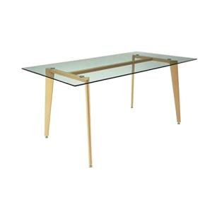 HABITMOBEL Mesa Comedor Cristal Templado, 160 x 90 cms