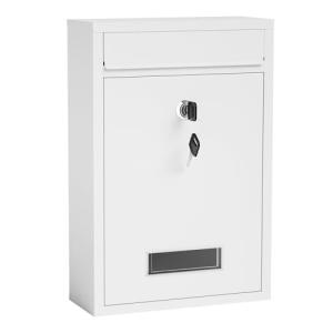 Wiltec Buzón V11 Blanco casilla de Correo de Pared de Acero…