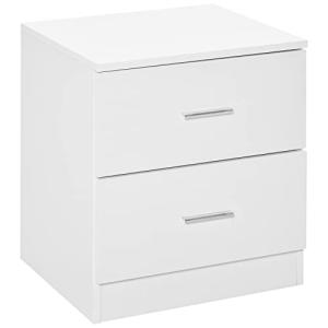 HOMCOM Mesita de Noche Moderna Mesilla de Noche con 2 Cajon…
