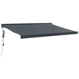 vidaXL Toldo retráctil Aluminio y Tela Gris Antracita 3,5x2…