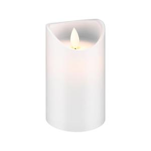 Led, cera auténtica, 12,5cm hoch, Blanco