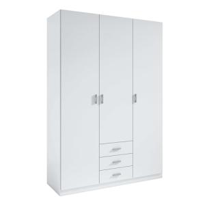 Miroytengo Armario ropero Roma 3 Puertas 3 cajones Color Bl…