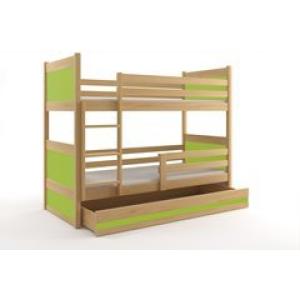 Cama a Castillo Rico Para Niños 200 x 90 Pino/verde   colch…