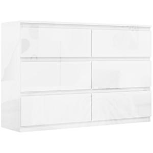HOMCOM Cómoda con 6 Cajones Cómoda de Dormitorio Moderno co…