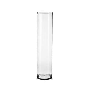 Jarrón cilíndrico de Cristal Transparente de Ø 15x70 cm - L…