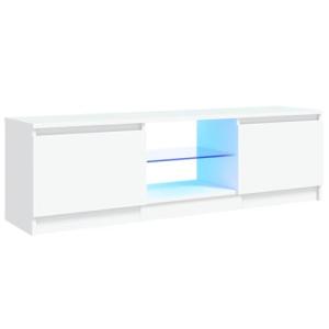vidaXL Mueble para TV con Luces LED Blanco 120x30x36 cm