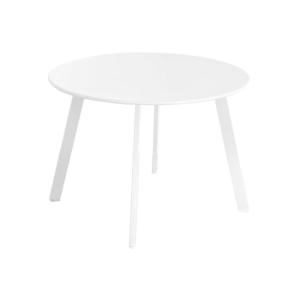LOLAhome Mesa Auxiliar Marzia lacada Blanca | Ø60x42 cm | D…