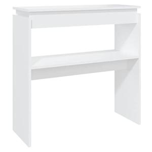 vidaXL Mesa Consola Madera de ingeniería Blanca 80x30x80 cm