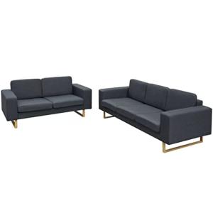 CIADAZ Conjunto de sofás de 2 y 3 plazas Gris Oscuro, Sofas…