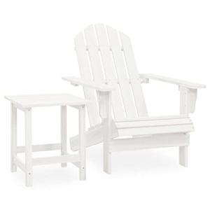 ZEYUAN Silla con otomana y Mesa jardín Adirondack Macizo Ab…
